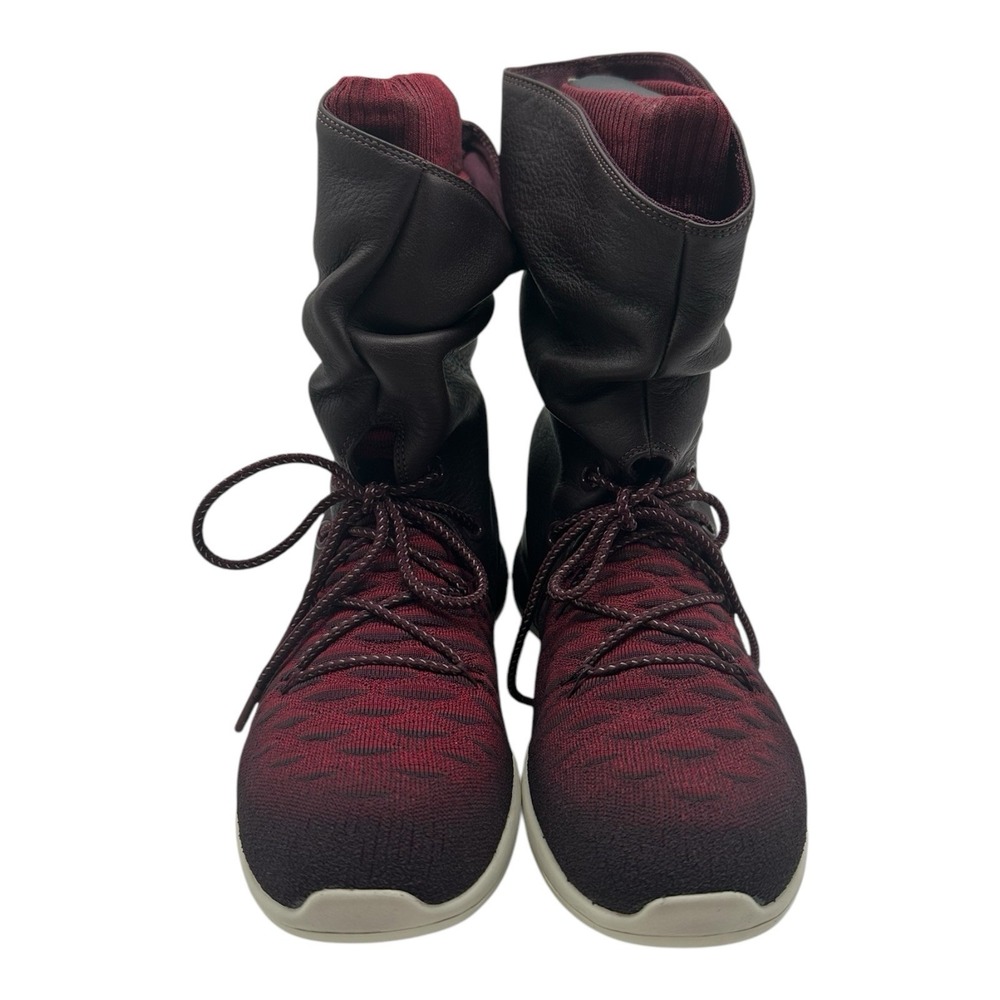 Nike Roshe Two Hi Flyknit Boots Women's Size 10 Deep Burgundy Red 861708-600 - Picture 3 of 12